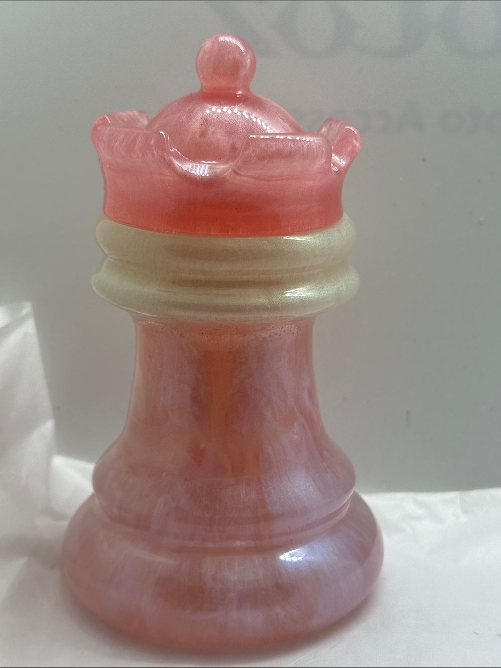 Red Resin Chess King Figurine
